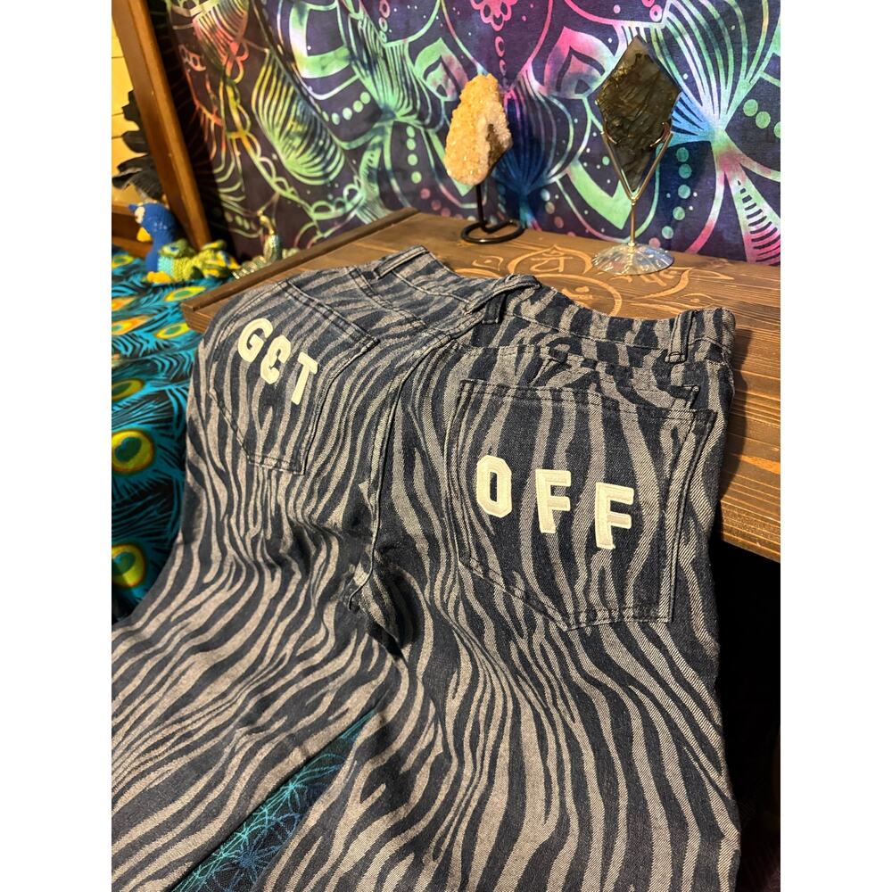 Nasty gal wide leg zebra print jeans - Picture 5 of 8